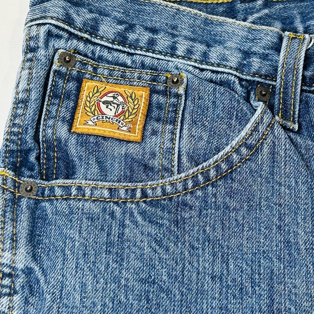 Cinch Gold Label Men's 40x32 Medium Wash Denim Boot Cut Jeans #2
